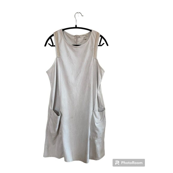 Monteau Los Angeles Faux Suede Dress With Pockets Sz.L - Picture 1 of 4